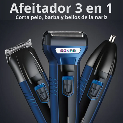 Super Afeitador Profesional Sonar 3 en 1