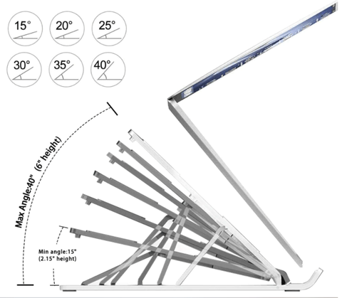 Soporte de aluminio para Laptop mas funda